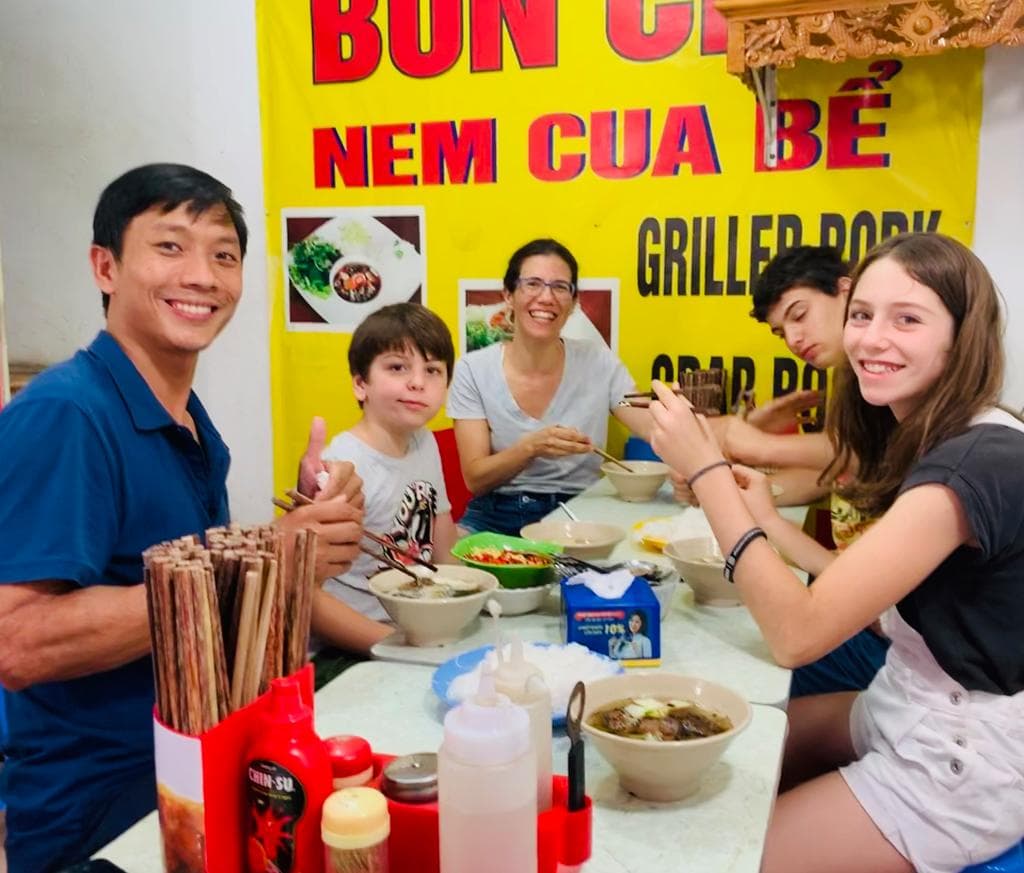 Streetfood tour with tour guide binh, hanoi magical tours