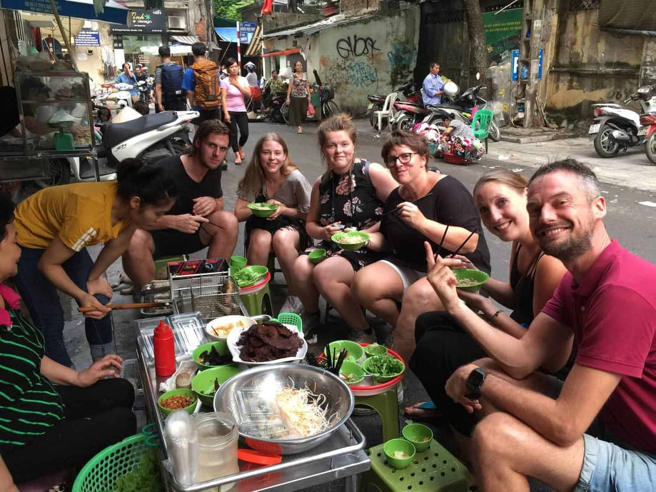 Street food tour with ha noi magical tours